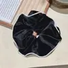 Elástico de Cabelo de Veludo Oversized de Alta Qualidade para Meninas no Outono e Inverno Elástico de Cabelo Retro Francês para Rabo de Cavalo Baixo na Parte de Trás da Cabeça