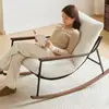 Sillón Mecedora Silla para Siesta de una Persona Reclinable Dormible Silla de Ocio Balcón de Casa Sala de Estar Sillón Sofá Perezoso Silla Mecedora