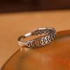 Anillo de Moneda de Plata Esterlina S925 Simple con Personalidad One Deer Temperamento Versátil Hombres y Mujeres No Selecciona Personas Anillo Abierto para Pareja