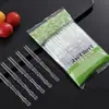 Garfo de fruta descartável plástico transparente garfo de fruta bolo espessado garfo de bambu KTV comercial atacado