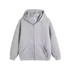 Sudadera con capucha de doble cremallera para hombre y mujer, nueva chaqueta cárdigan de otoño e invierno, chaqueta pesada estilo americano oversize