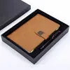Hebilla de Cuero para Cuaderno de Negocios A5B5 Nota Registro de Reuniones de Oficina Hebilla Magnética Cuaderno Caja de Regalo Logo Personalizado