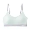 Ropa interior para niñas en desarrollo con copas fijas, Camisetas deportivas para niñas, A prueba de impactos, Sin costuras, Sujetadores transparentes para estudiantes de secundaria y preparatoria