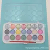 Pintura de acuarela sólida para niños 21 Colores caja individual lavable traje de herramientas de pintura para estudiantes arte perlado