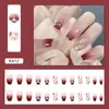 Uñas Postizas Virales de Moda 24 Piezas Estilo Francés Nuevas Uñas Postizas Degradadas