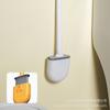 Mini Escova de Vaso Sanitário de Silicone Famosa na Internet para Uso Doméstico, Sem Cantos Mortos, Montada na Parede, Escova de Limpeza de Banheiro Destacável
