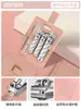 Set de Cortauñas Cortauñas Oblicuo para Niñas Estuche de Cuero Extraíble Ranura para Uñas Linda Cortauñas Gris Set de Manicura Regalo