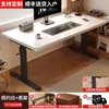 Escritorio de computadora, escritorio eléctrico de altura ajustable de madera maciza, escritorio de estudio, escritorio de escritura, escritorio para oficina en casa, escritorio para juegos, escritorio de altura ajustable nuevo