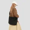 2025 Nuevo Bolso Tote de Nylon de Gran Capacidad, Estilo Japonés Sencillo y Artístico, Bolso de Hombro Casual con Cremallera para Estudiante, Viajero, para Mujer