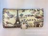 Nueva cartera de impresión hecha a mano escénica para estudiante mujer graffiti retro estilo étnico PU