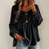 Roupas femininas transfronteiriças europeias e americanas, Amazon outono e inverno novo top de veludo liso gola redonda manga longa solto irregular plissado