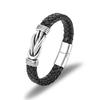 Tume Supply Pulseira de Couro de 8 Caracteres Infinito Europeia e Americana Simples Tecida Pulseira de Couro Masculina Joia de Couro Transfronteiriça