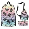 Estojo Lápis Mochila Desenho Direto da Fábrica Grande Capacidade Mochila Casual para Alunos do Ensino Fundamental e Médio Conjunto de Três Peças em Estoque