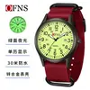 Reloj de Pulsera Nuevo Ofns Moda Números Grandes Casual Correa de Nylon Fluorescente Resistente al Agua con Calendario Uso para Examen Reloj de Cuarzo