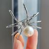 Broche de Araña Negra con Pedrería Coreano Personalizado Metal Corsage Femenino Accesorios Retro Joyería al por Mayor Halloween