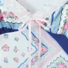 Moda Femenina Transfronteriza Otoño 2025 Nuevo Estilo Europeo y Americano Elegante Ceñidor de Cintura Adelgazante Estampado Mini Vestido de Satén Tipo Lencero