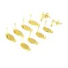 Acero inoxidable transfronterizo de AliExpress Ovalado dorado de cabeza plana con pendientes colgantes calabaza aguja de soldadura accesorios de joyería DIY