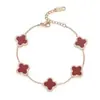 Moda OL pulsera collar trébol de la suerte 18K alta calidad simple acero de titanio acero inoxidable cadena de clavícula conjunto