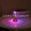 Lâmpada de Mesa Pequena Popular Transfronteiriça Galvanizada com Refração Luz de Longa Duração LED Controlado por Luz Dourada Bateria Cristal de Imitação Luz Noturna Romântica