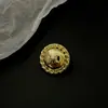 Botão de Metal Letra M estilo retrô Chanel malha terno jaqueta suéter casaco acessórios decorativos botões