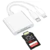 Adaptador Multifunción Tres en Uno para Tarjeta de Memoria USB Apple Tipo C Lector de Tarjetas USB Teléfono Móvil Computadora Otg