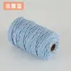Cuerda de Algodón de Color de 3 mm para Manualidades Trenzado Hecho a Mano Hilo de Algodón Grueso Fino Suave Cuerda para Tapicería 10m/50m/100m No