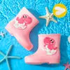 Botas de lluvia para niños nuevas dibujos animados lindas niños bebé botas de lluvia niñas estudiantes niños pequeño zapatos de agua impermeables zapatos de goma