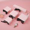 Caja de Regalo con Tapa abatible y Cinta en Stock para Collares, Pendientes, Empaque de Joyería, Caja de Alta Gama para Anillos y Relojes al por Mayor