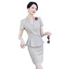 Uniforme de azafata de recepción de hotel, ropa profesional para mujer, traje de verano nuevo de manga corta, traje para joyería, traje de salón de belleza