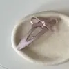 Presilha de Cabelo Rosa de Princesa com Laço, Pente de Cabelo para Meninas, Franja Lateral e Cabelos Finos Prendedor de Cabelo