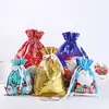 Saco de Presente de Natal Transfronteiriço da Amazon Saco de Presente de Natal com Cordão Saco de Presente de Natal de Folha de Alumínio Saco de Presente de Natal