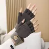 Guantes Cálidos Transfronterizos para Mujer en Otoño e Invierno Plegables para Ciclismo Lindos de Invierno para Estudiante de Cinco Dedos Tejidos de Invierno Pueden Separar los Dedos