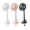 Novo Ventilador de Clipe Retrátil para Acampamento de Mesa Pequeno F3 com Haste de Alumínio Extensível Recarregável por USB e Temporizador de 360 Graus