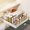 Estante de Almacenamiento Interior para Gabinete de Cocina Estante Inferior para Fregadero Estante de Almacenamiento para Utensilios de Cocina Vajilla Tazón Taza Acero Inoxidable Cesta Deslizante Estante de Almacenamiento para Condimentos