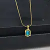 Colar Europeu e Americano Assimétrico de Rubi em Aço Titânio para Mulheres em Aço Inoxidável Incrustado com Pedra Olho de Gato Banhado a Ouro 18K Luxo Acessível Joias de Nicho