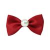 Horquilla de lazo rojo para niña, tocado de satén con perlas, linda y súper linda horquilla para bebé, horquilla de moda para niña