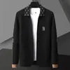 Recomendación popular: Cárdigan de punto simple y elegante con cuello, suéter para hombre, directo del fabricante