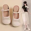 Zapatos Mary Jane Tejidos de Malla para Mujer, Nuevo Modelo Verano 2026, Aumentadores de Altura, Transpirables, Tira Única, Tacón Grueso, Mules de Punta Cerrada