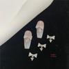 Diseño de Moño de Aleación Soporte de Pedrería 38 Pequeños Accesorios de Arte de Uñas con Circonia Estilo Dulce de Cristal Lazo de Corbata Estilo Chanel para Uñas Portátiles DIY
