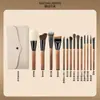 Cangzhou súper ventas juego de 14 brochas de maquillaje, brocha para rubor de pelo animal, brocha para polvos sueltos, herramientas de belleza de cerdas suaves, directo de fábrica