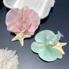 Pinza para el Cabello de Verano Super Hada Dulce Flor Perla Estrella de Mar Atmósfera de Foto en la Costa Accesorios para el Cabello Flequillo Lateral