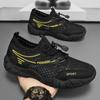 Zapatos de Hombre Verano Nuevo Transpirable Calado Zapatos de Malla Zapatos de Moda para Hombre Combinan con Todo Zapatillas de Suela Gruesa Casual Zapatos de Playa