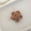 Flores de Tecido Tridimensionais de Cetim Estilo Coreano, Acessórios de Cabeça de Luxo, Acessórios DIY Feitos à Mão, Acessórios de Flor de Cinco Pétalas, Acessórios para Roupas