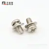 Tornillos de Cabeza Redonda Ranurada en Cruz Jalisco Tres Combinaciones Tornillos Tres en Uno M3M4M5M6 Color Níquel