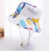 Comércio exterior chapéu de pescador infantil verão novo chapéu de sol desenho animado estampado pequeno dinossauro chapéu de sol para bebê T486
