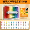 Set de rotuladores de acrílico líquido directo, modelo nuevo con ventana visual, rotulador portátil para pintura artística, bolígrafo de acuarela de color apilable