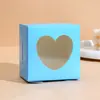 Nueva caja para pastel color papel kraft al por mayor en stock caja de embalaje para pastel hueca en forma de corazón caja de embalaje para repostería de pastelería