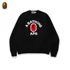 Moletom fino de terry para comércio exterior transfronteiriço, para homens e mulheres, estação outono, com estampa de letras homem-macaco e camuflagem, caimento solto, gola redonda, pulôver, moderno