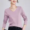 Camiseta blanca de manga larga para mujer, nuevo estilo otoño 2026, capa interior, algodón de seda, top deslumbrante