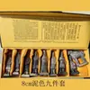 Guerreros y Caballos del Ejército de Terracota de Qin Chino Figuras de Terracota Juego de Cinco Piezas Figuras de Arcilla Negra Artesanía Turística de Xi'an Souvenir Regalo Especial para Extranjeros